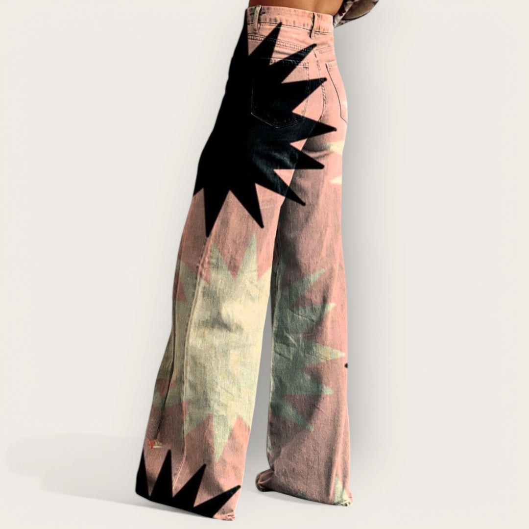 Lina & Loom | Geometric Wide Leg Trousers