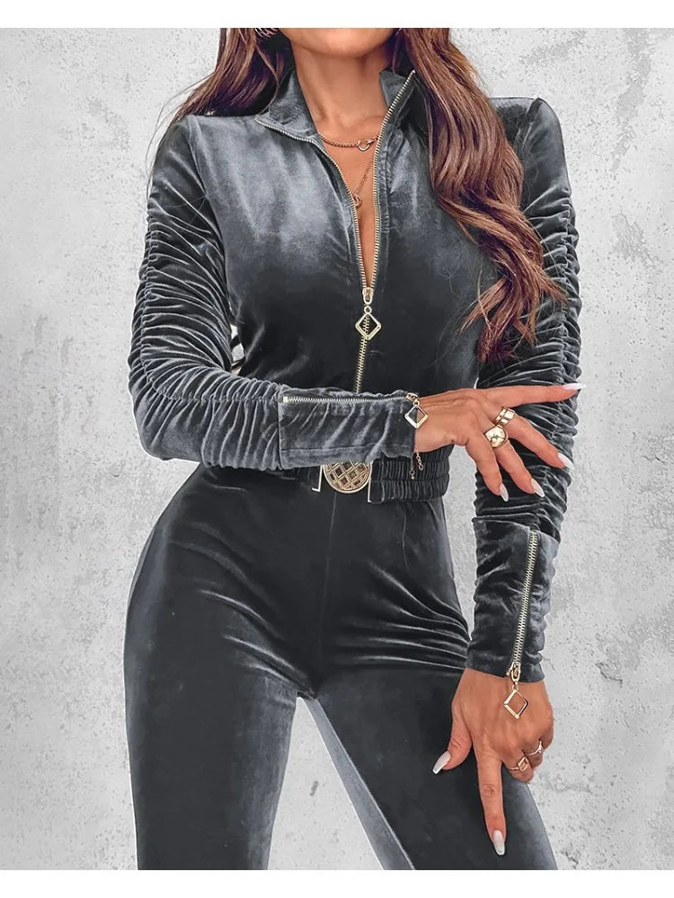 ULANDA | ELEGANT VELVET JUMPSUIT