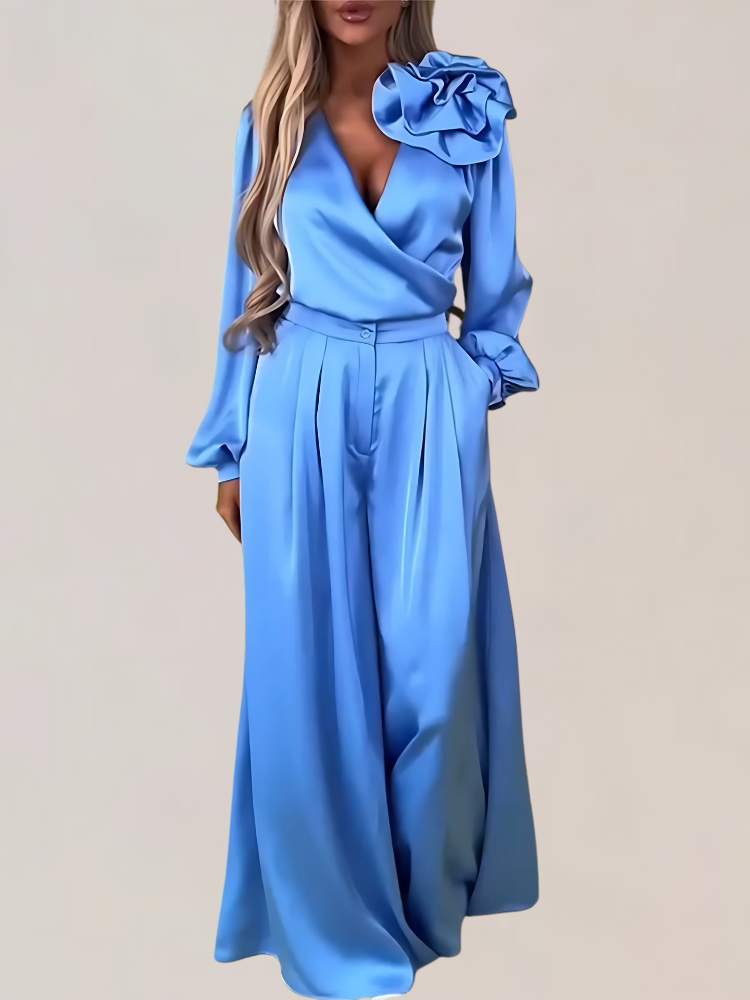 LOTTIE | ELEGANT SATIN TWO-PIECE SET