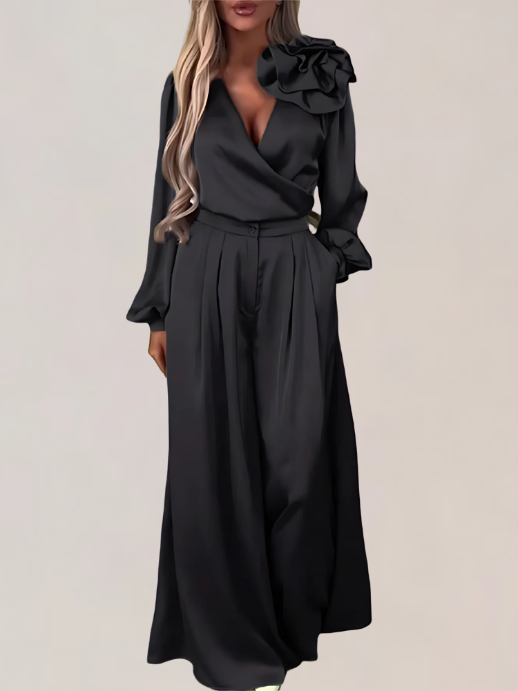 LOTTIE | ELEGANT SATIN TWO-PIECE SET
