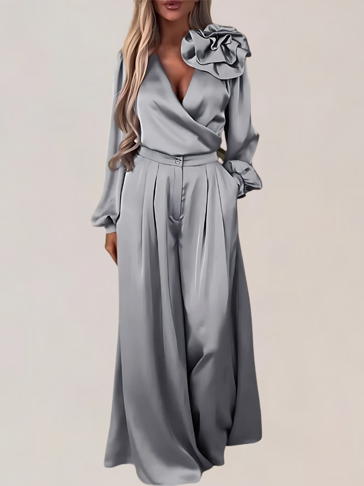 LOTTIE | ELEGANT SATIN TWO-PIECE SET