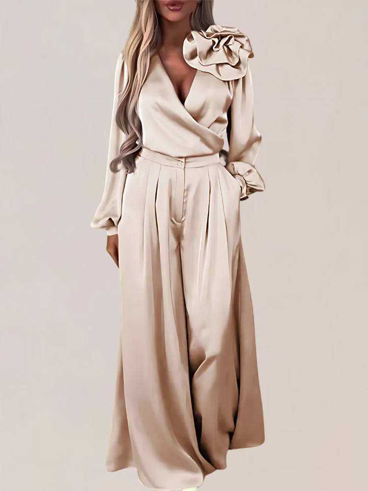 LOTTIE | ELEGANT SATIN TWO-PIECE SET