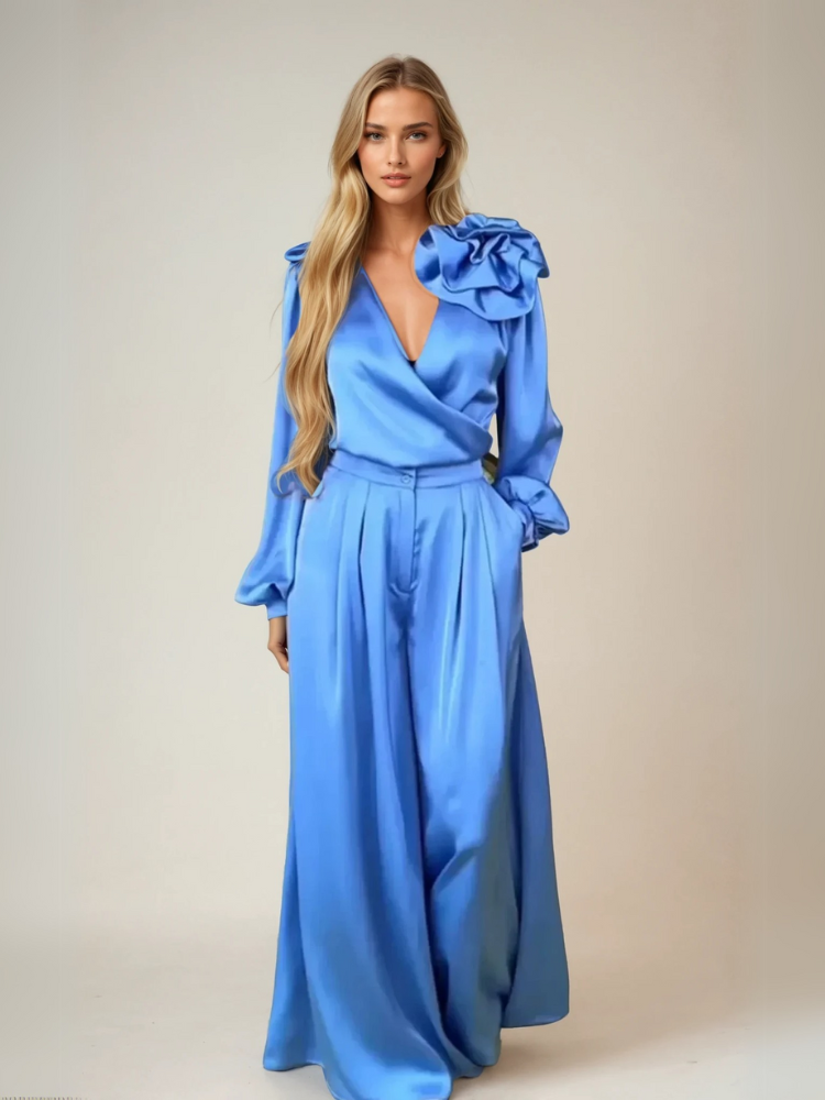 LOTTIE | ELEGANT SATIN TWO-PIECE SET