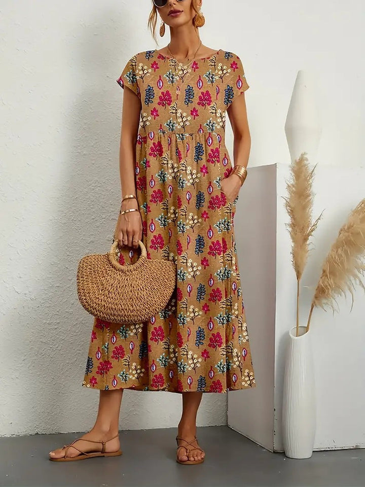 WINNIE | STYLISH FLORAL MIDI DRESS