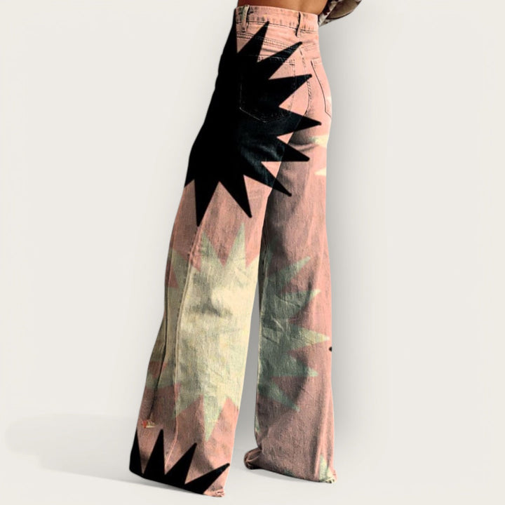 Lina & Loom | Geometric Wide Leg Trousers