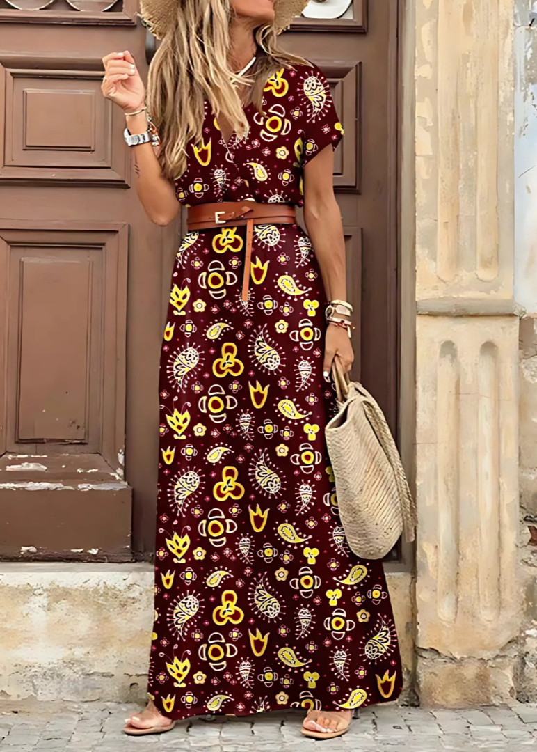Lilian | Elegant Bohemian Maxi Dress