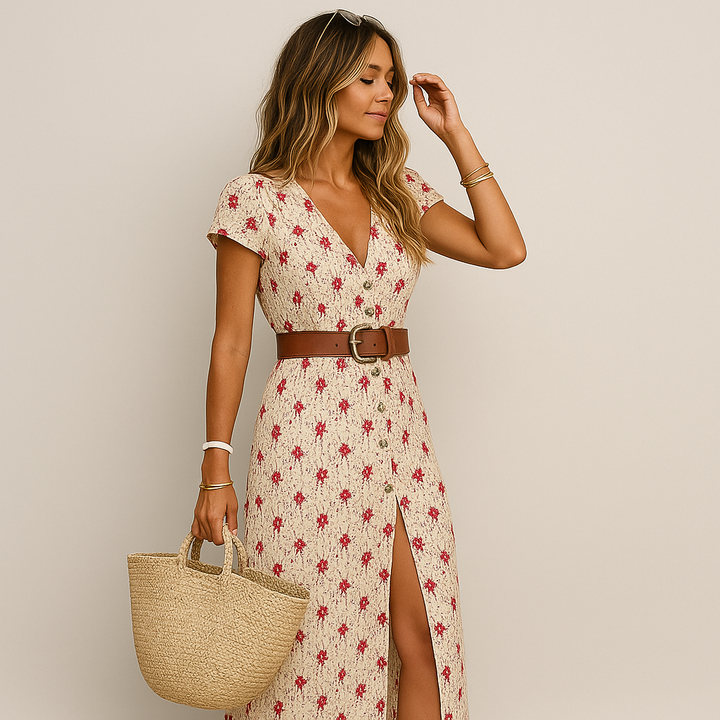 Lilian | Elegant Bohemian Maxi Dress