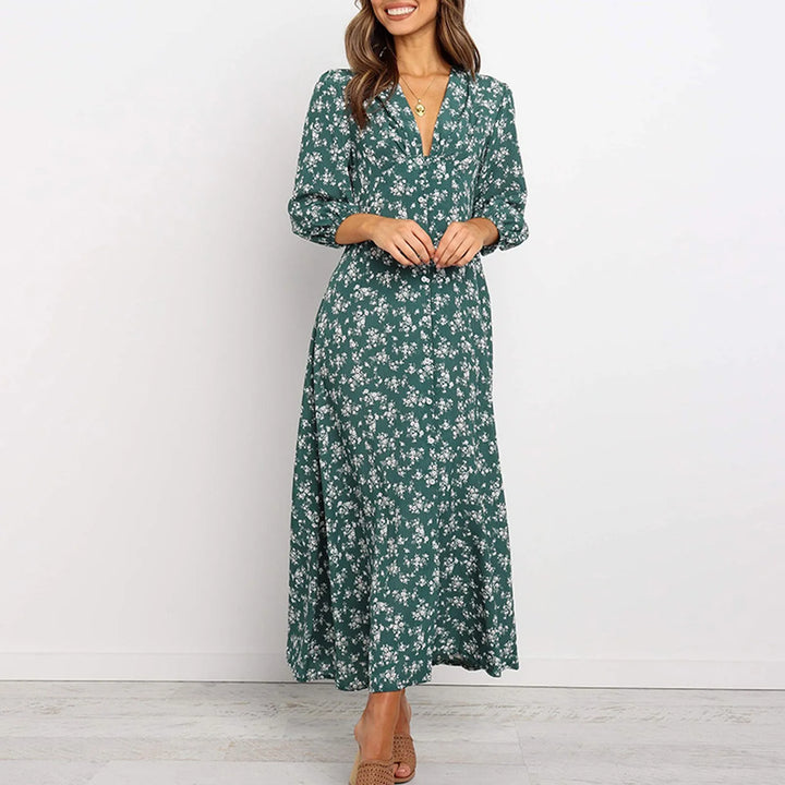 Annmarie | Bohemian Floral Print Long Dress