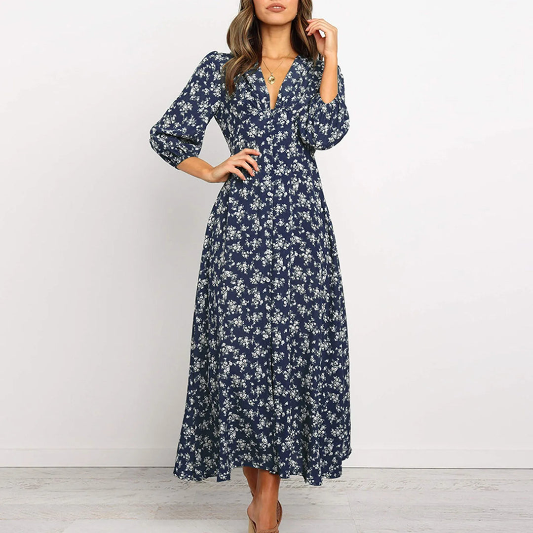 Annmarie | Bohemian Floral Print Long Dress