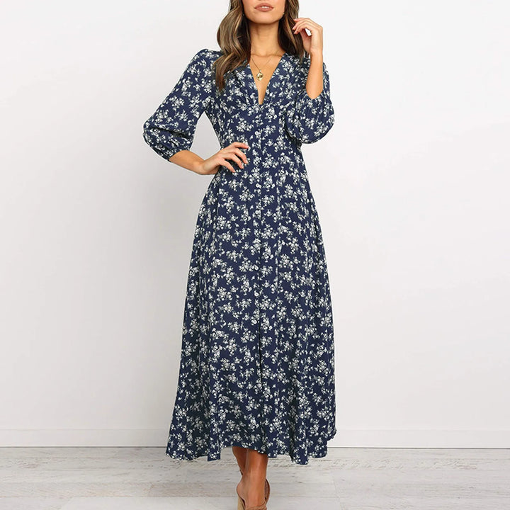 Annmarie | Bohemian Floral Print Long Dress