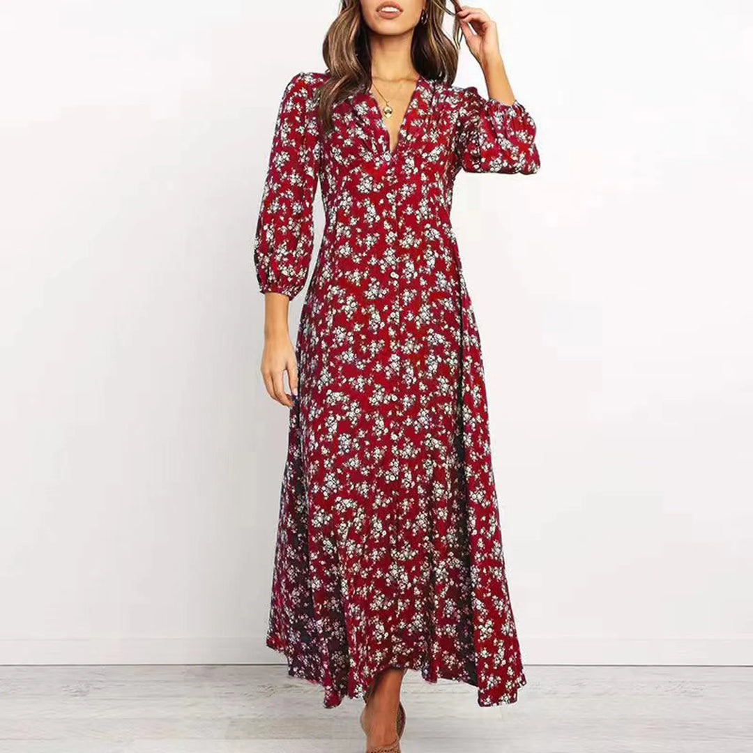 Annmarie | Bohemian Floral Print Long Dress