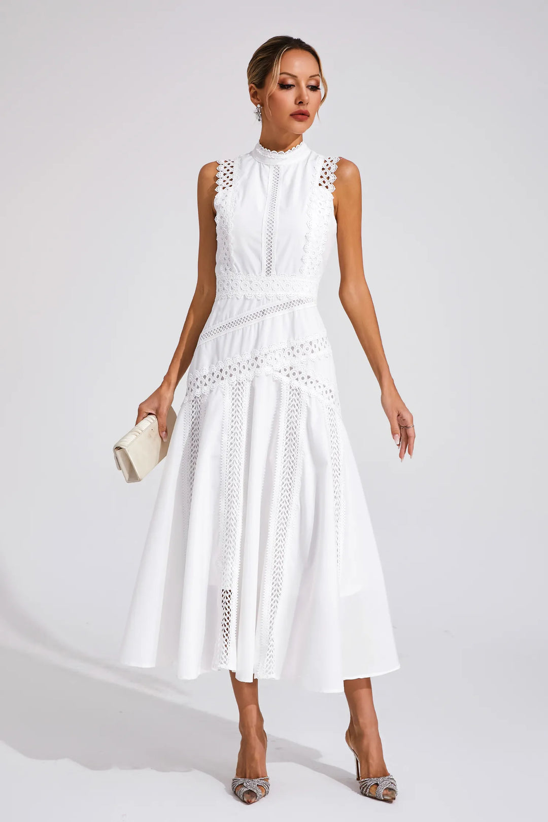 Laeticia Sleeveless Lace Dress