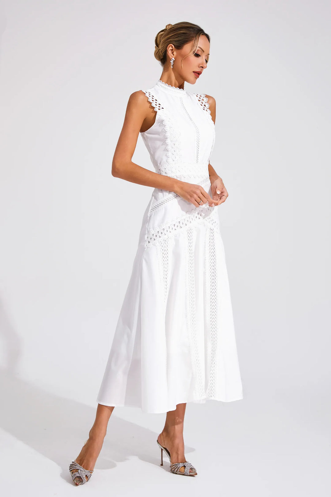 Laeticia Sleeveless Lace Dress