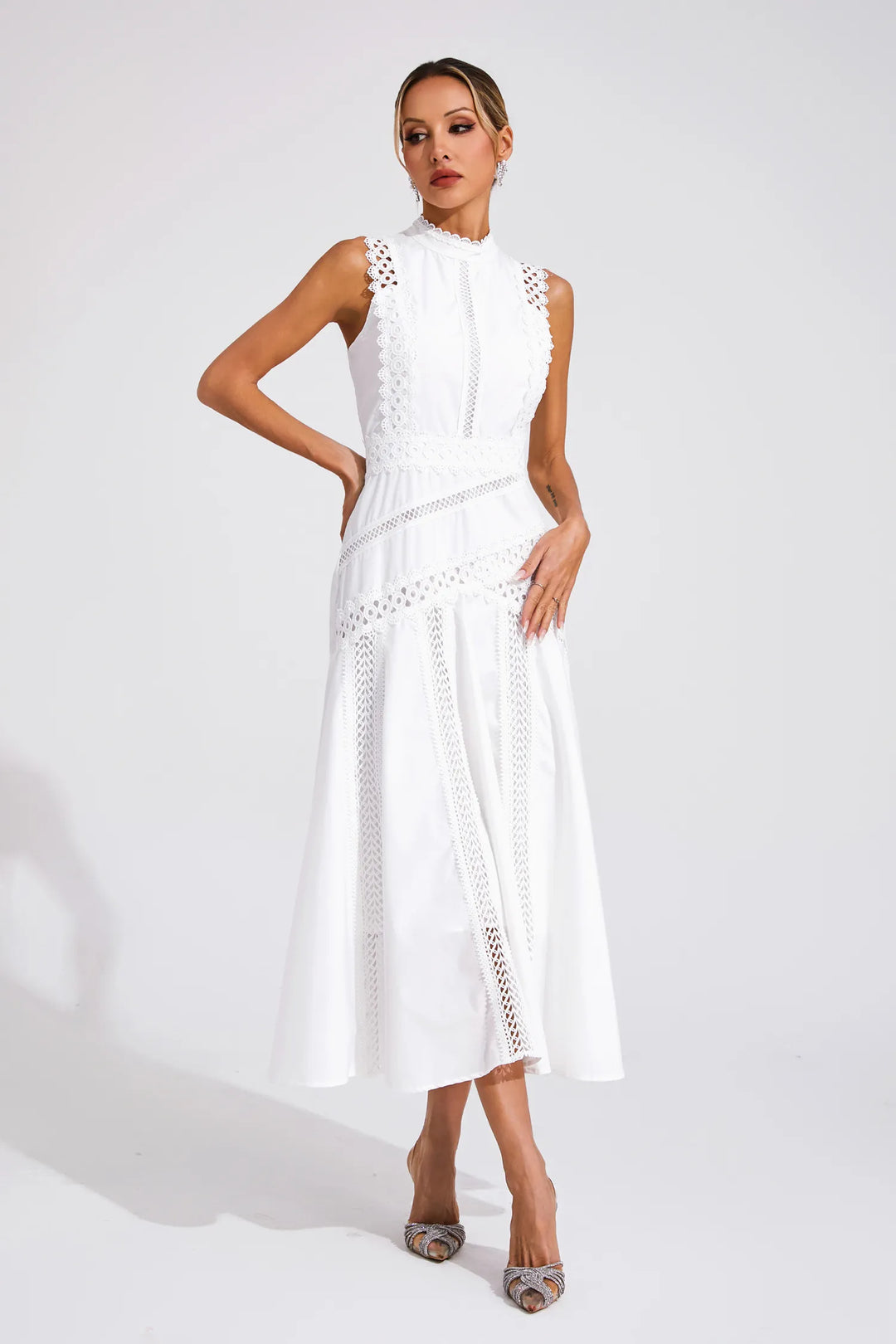 Laeticia Sleeveless Lace Dress