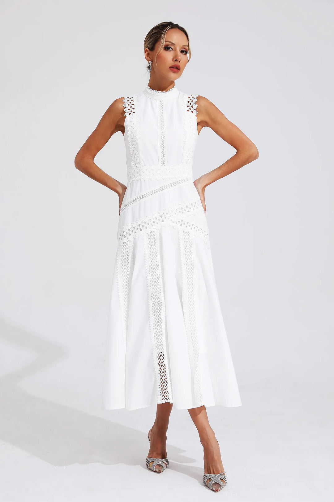Laeticia Sleeveless Lace Dress