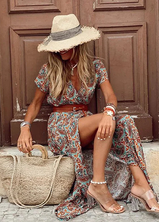 Lilian | Elegant Bohemian Maxi Dress
